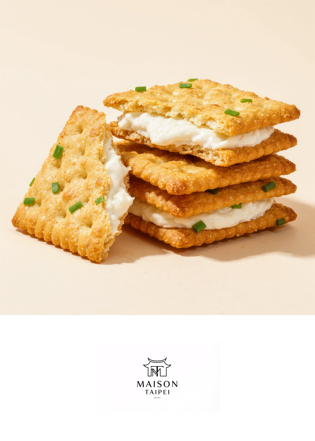Carte gourmande illustrant le craquelin fourré au nougat taiwanais