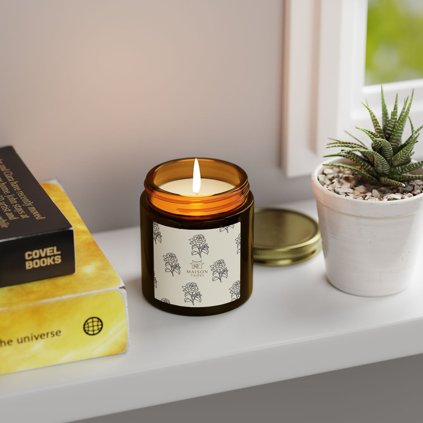 Coconut Apricot Scented Candle — Small Glass Jar (4oz/9oz)