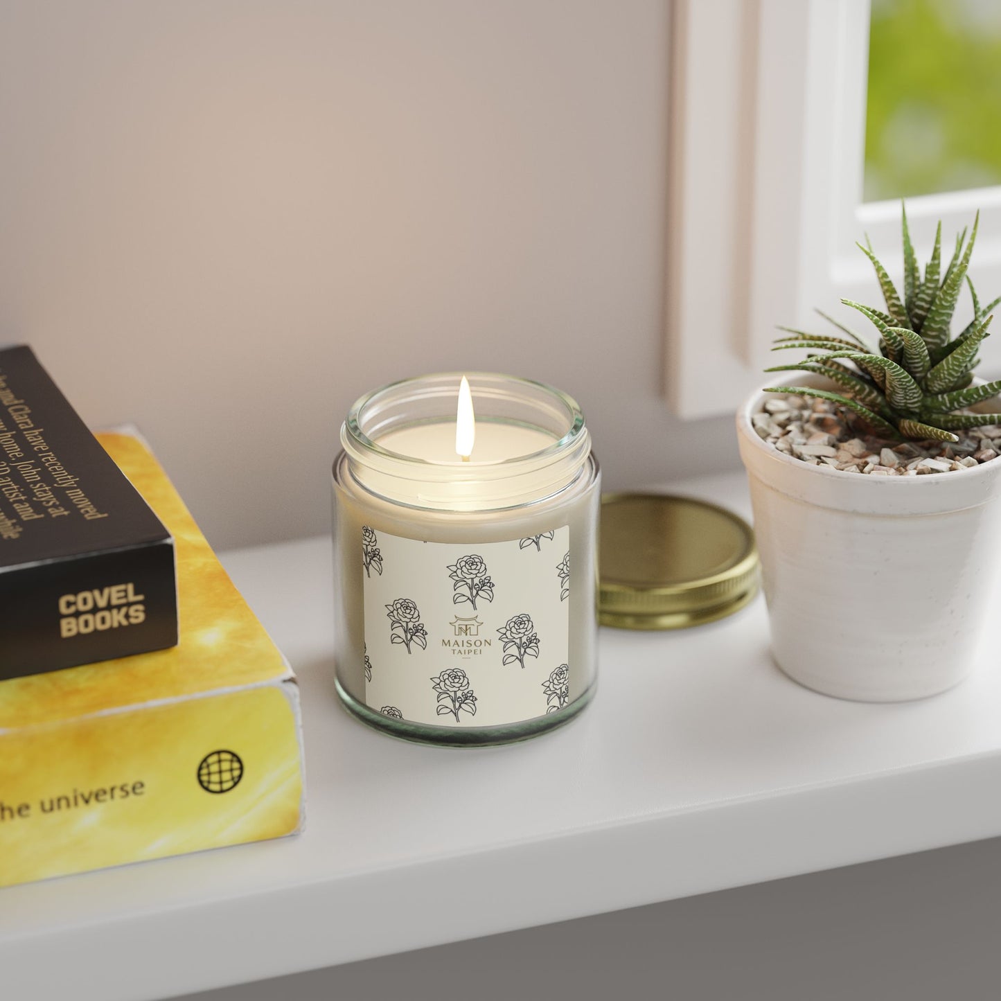 Coconut Apricot Scented Candle — Small Glass Jar (4oz/9oz)