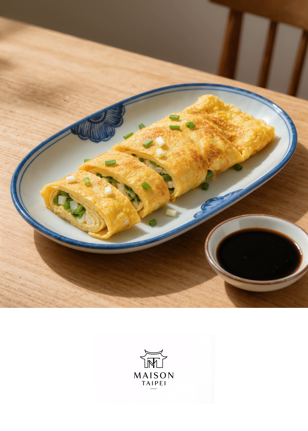 Carte gourmande illustrant le danbing taiwanais